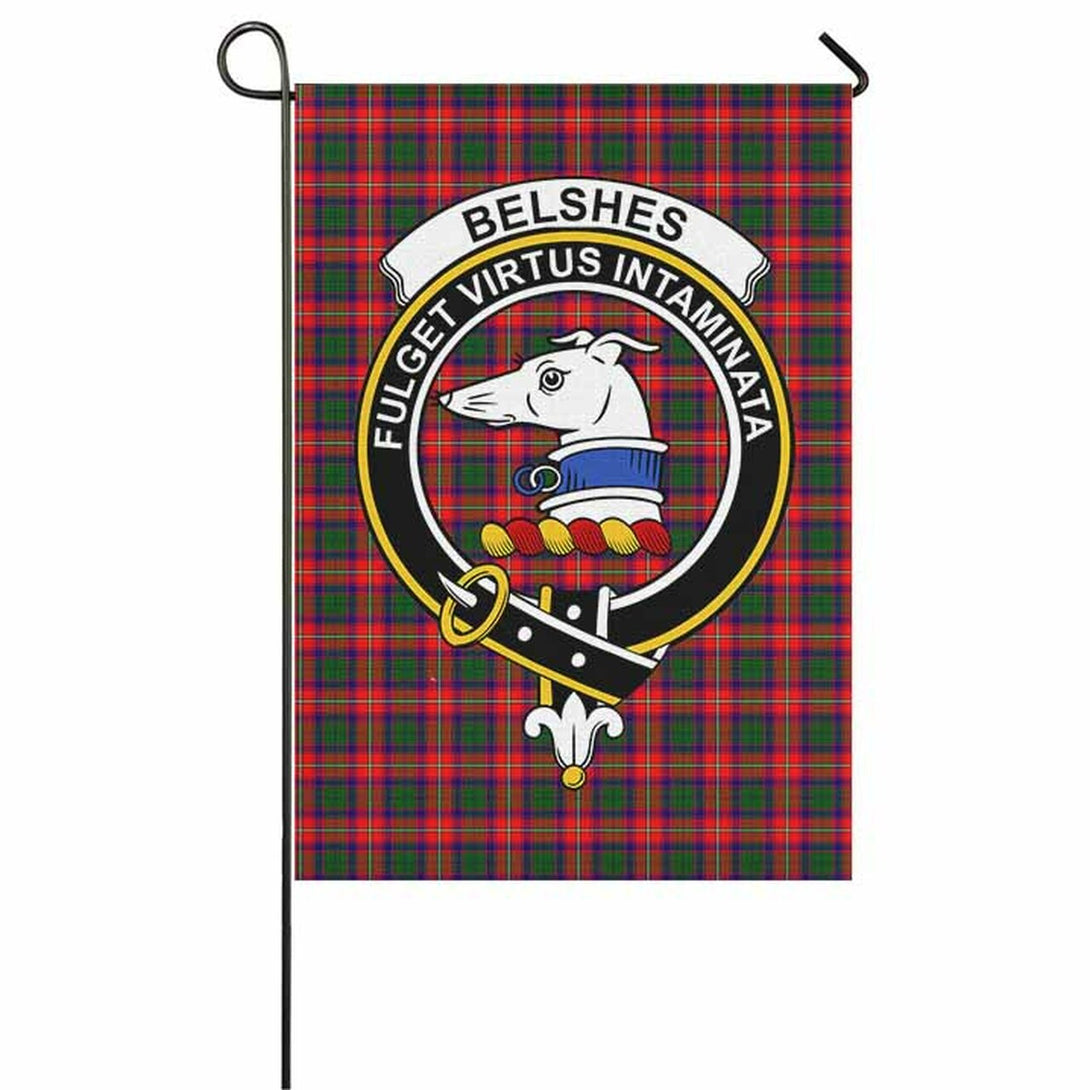 Belshes Tartan Classic Crest Garden Flag