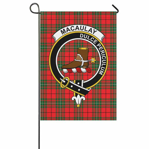 MacAulay Tartan Classic Crest Garden Flag