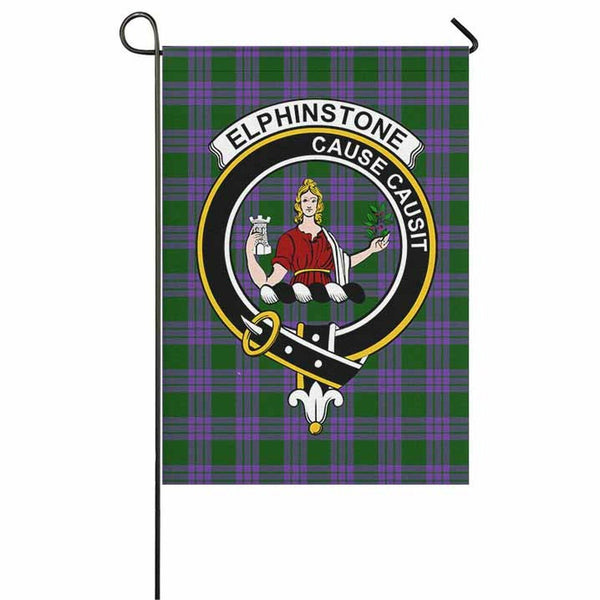 Elphinstone Tartan Classic Crest Garden Flag