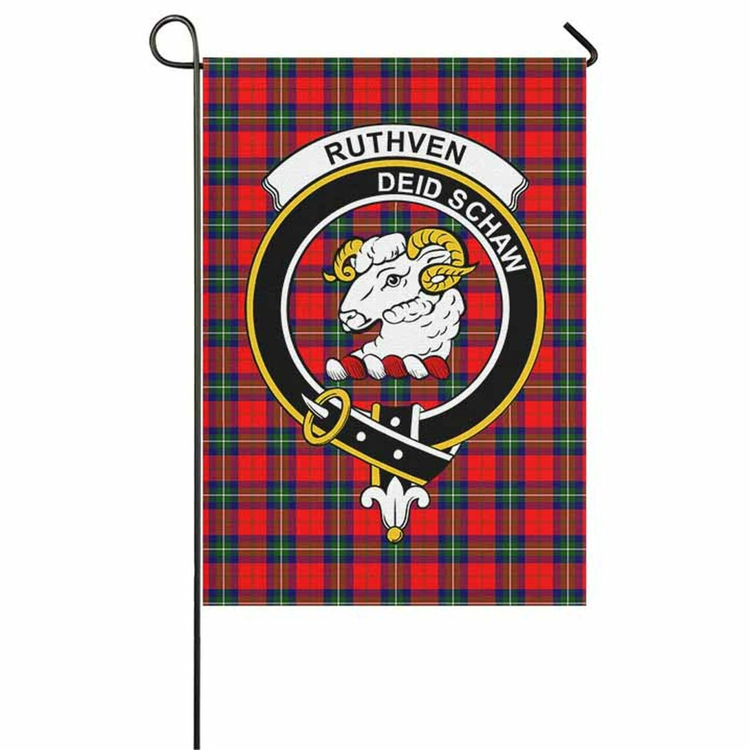 Ruthven Tartan Classic Crest Garden Flag