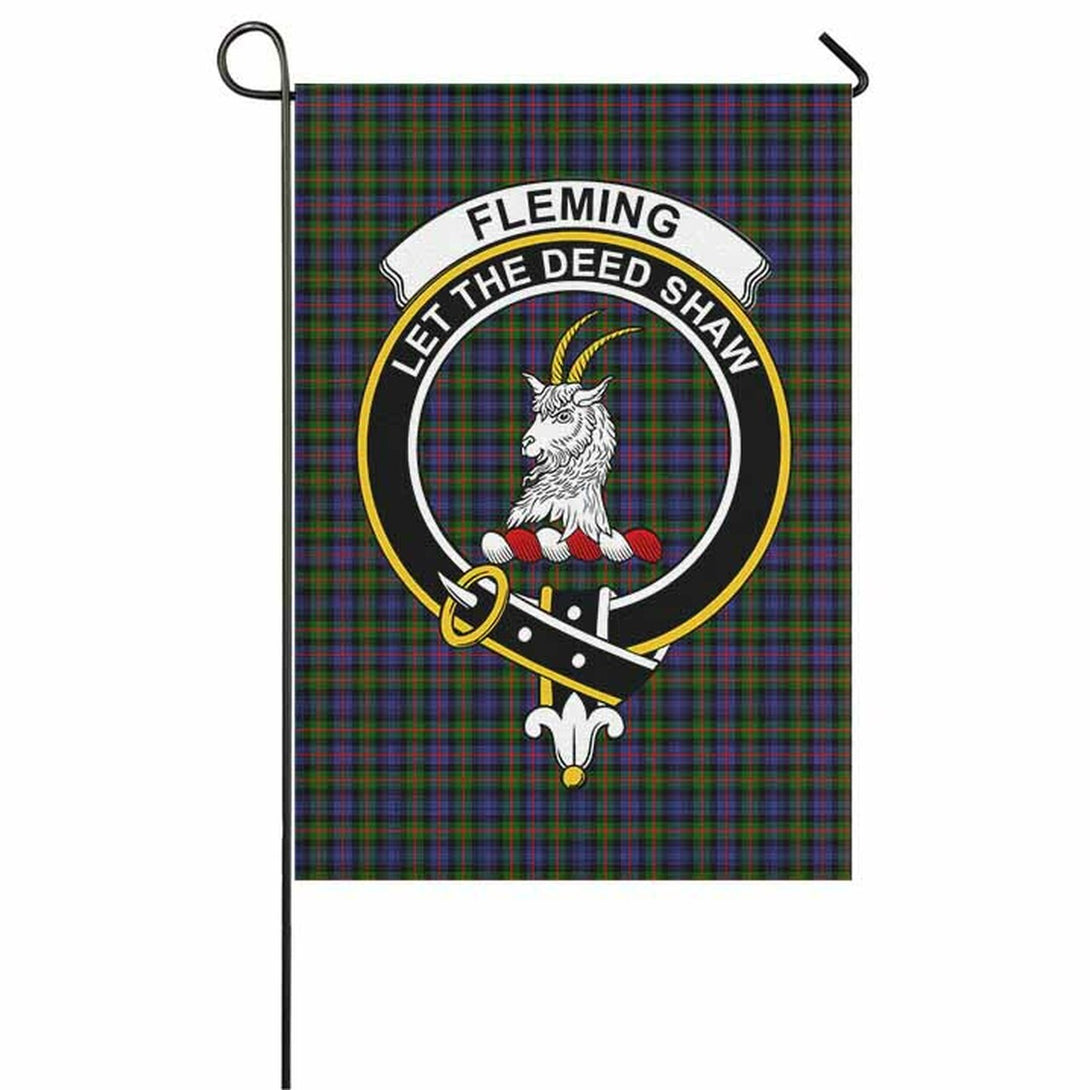 Fleming Tartan Classic Crest Garden Flag