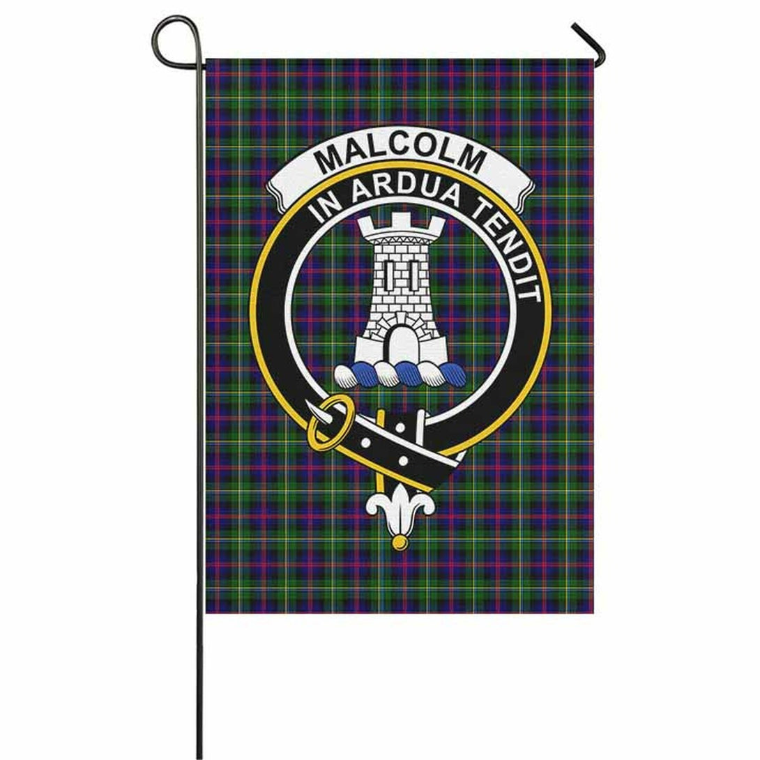 Malcolm (or MacCallum) Tartan Classic Crest Garden Flag