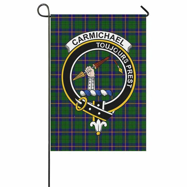 Carmichael Tartan Classic Crest Garden Flag