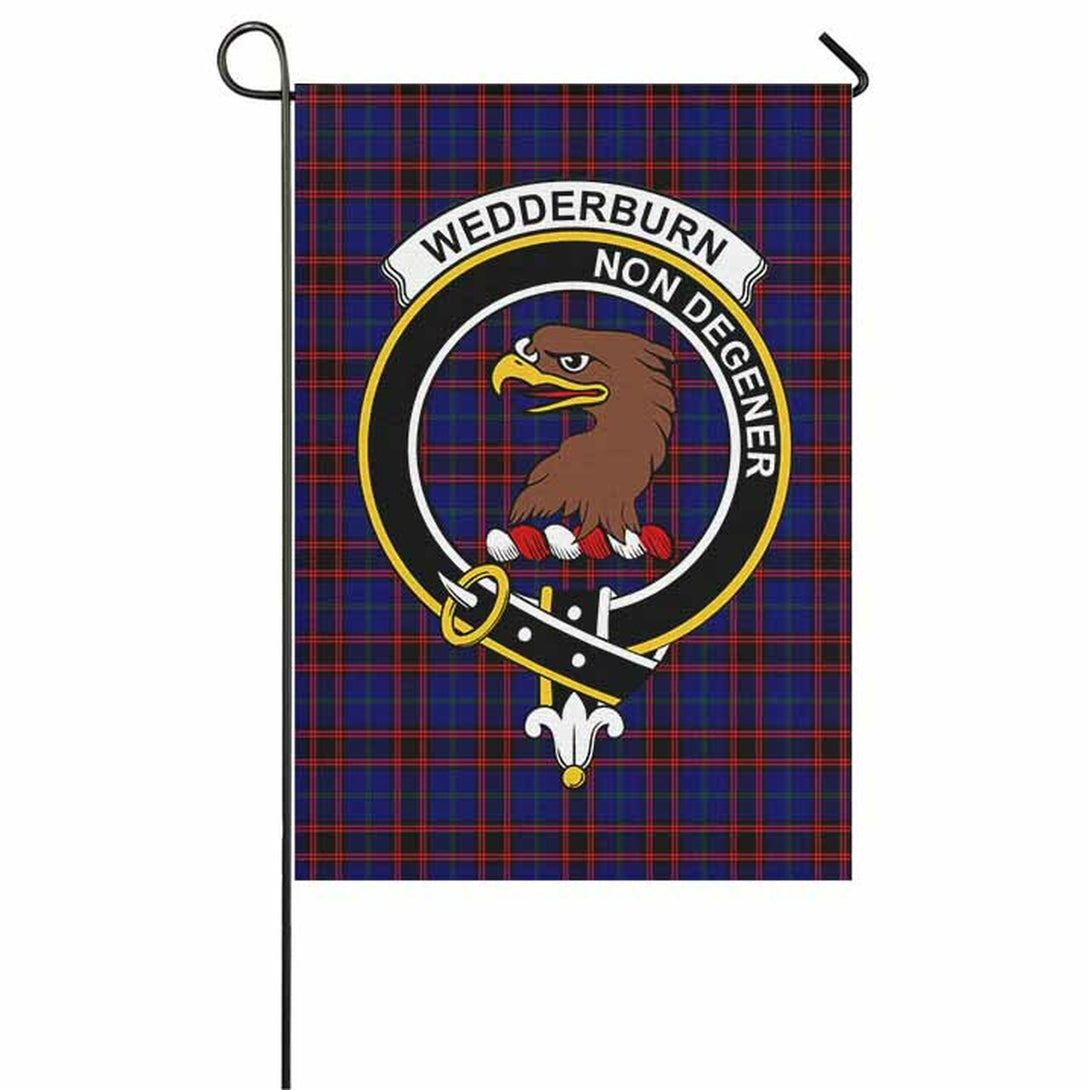 Wedderburn Tartan Classic Crest Garden Flag