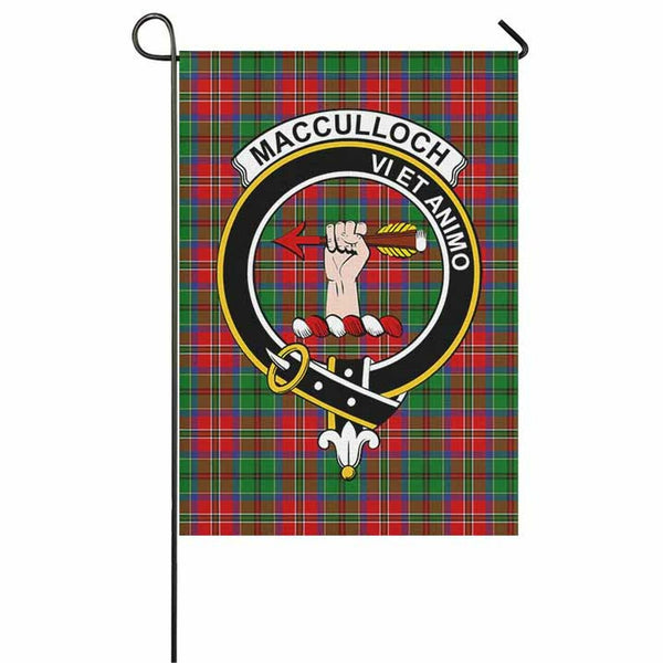 MacCulloch (McCulloch) Tartan Classic Crest Garden Flag