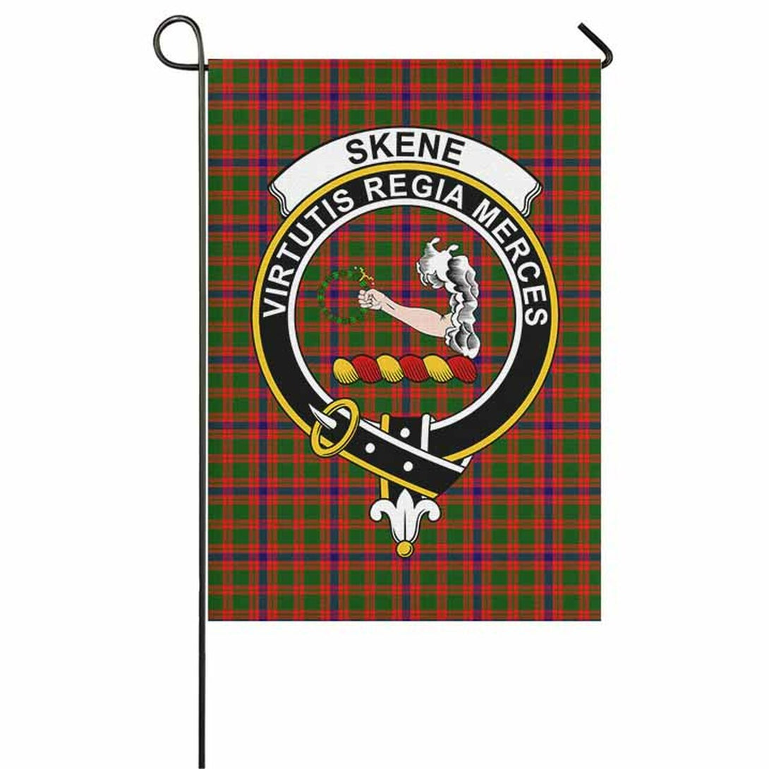 Skene Tartan Classic Crest Garden Flag