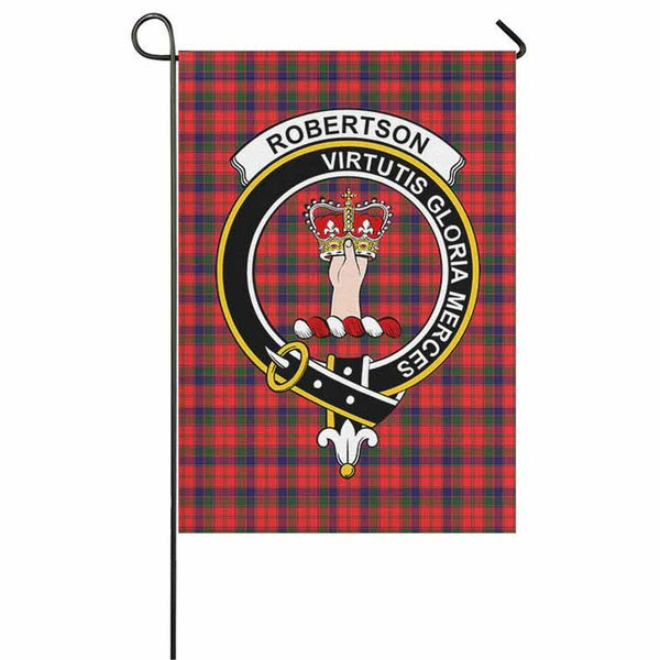 Robertson Tartan Classic Crest Garden Flag