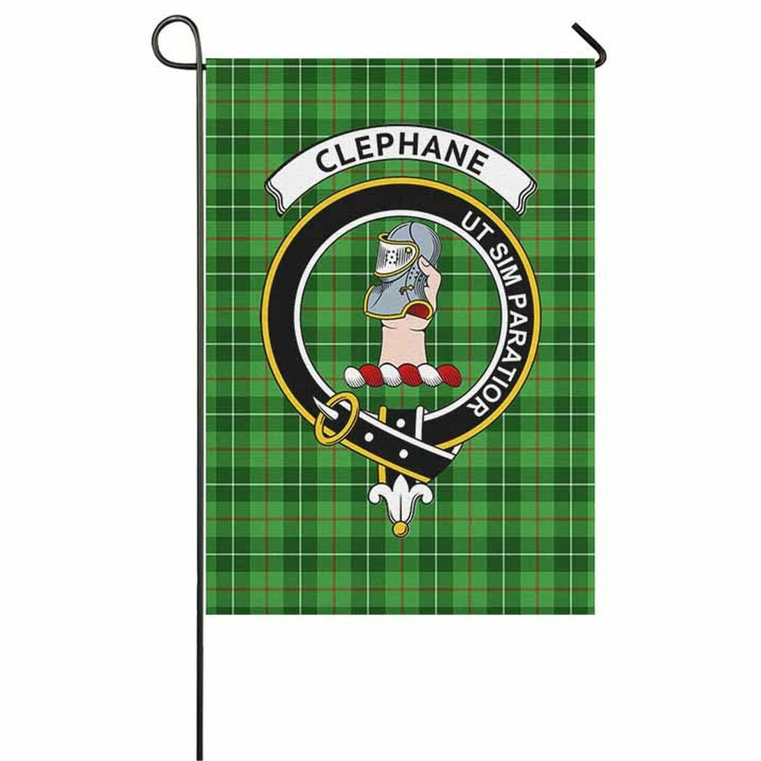 Clephane (or Clephan) Tartan Classic Crest Garden Flag