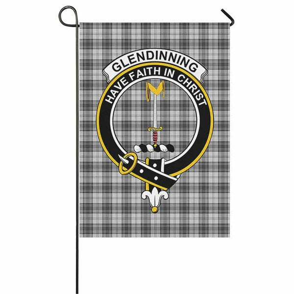 Glendinning Tartan Classic Crest Garden Flag