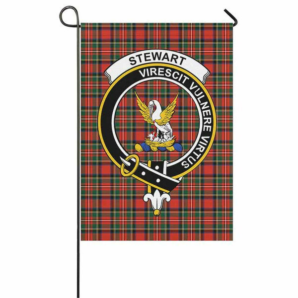 Stewart (High Stewards) Tartan Classic Crest Garden Flag