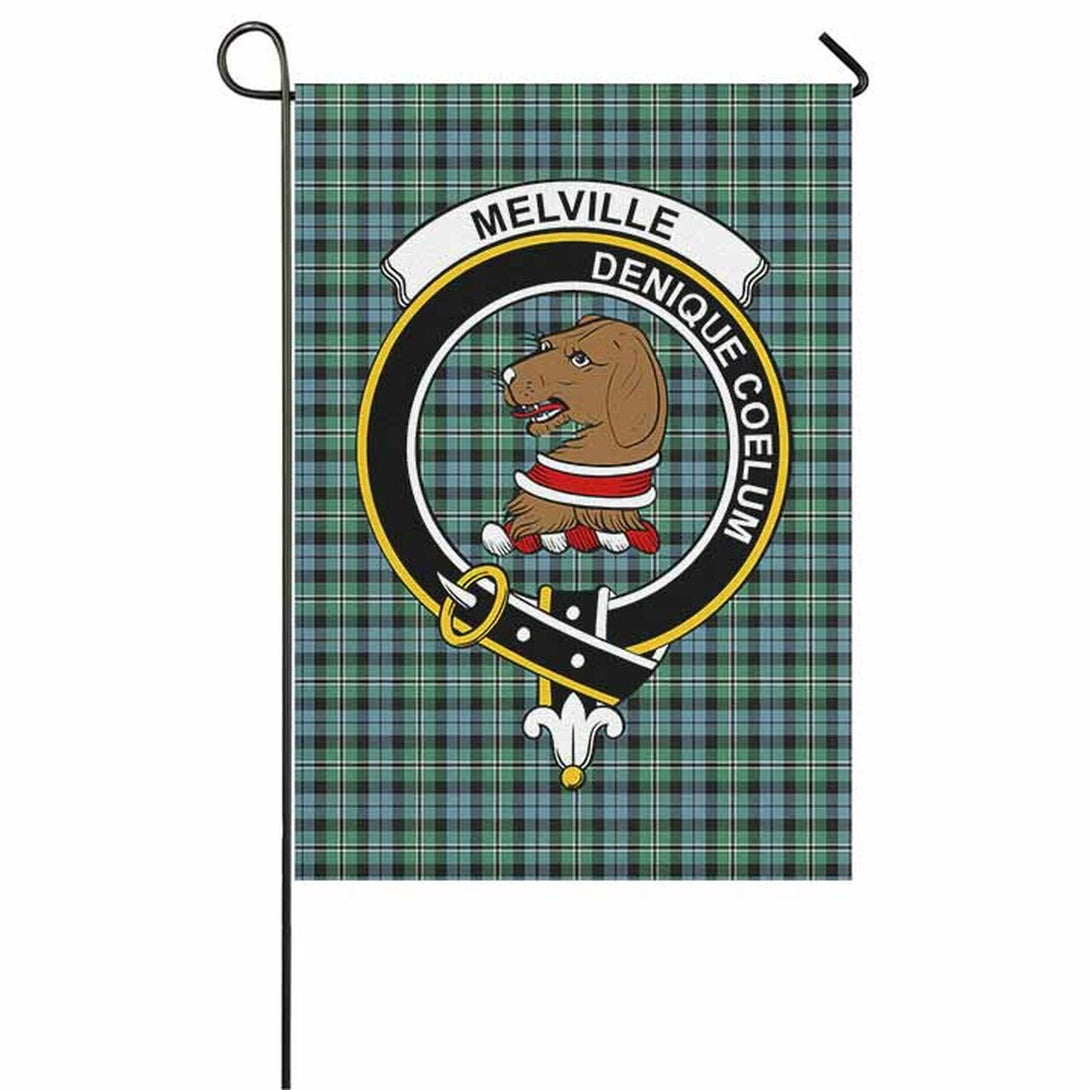 Melville Tartan Classic Crest Garden Flag