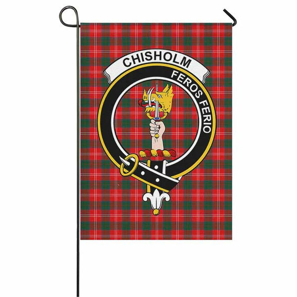 Chisholm Tartan Classic Crest Garden Flag