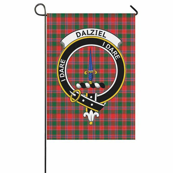 Dalziel Tartan Classic Crest Garden Flag