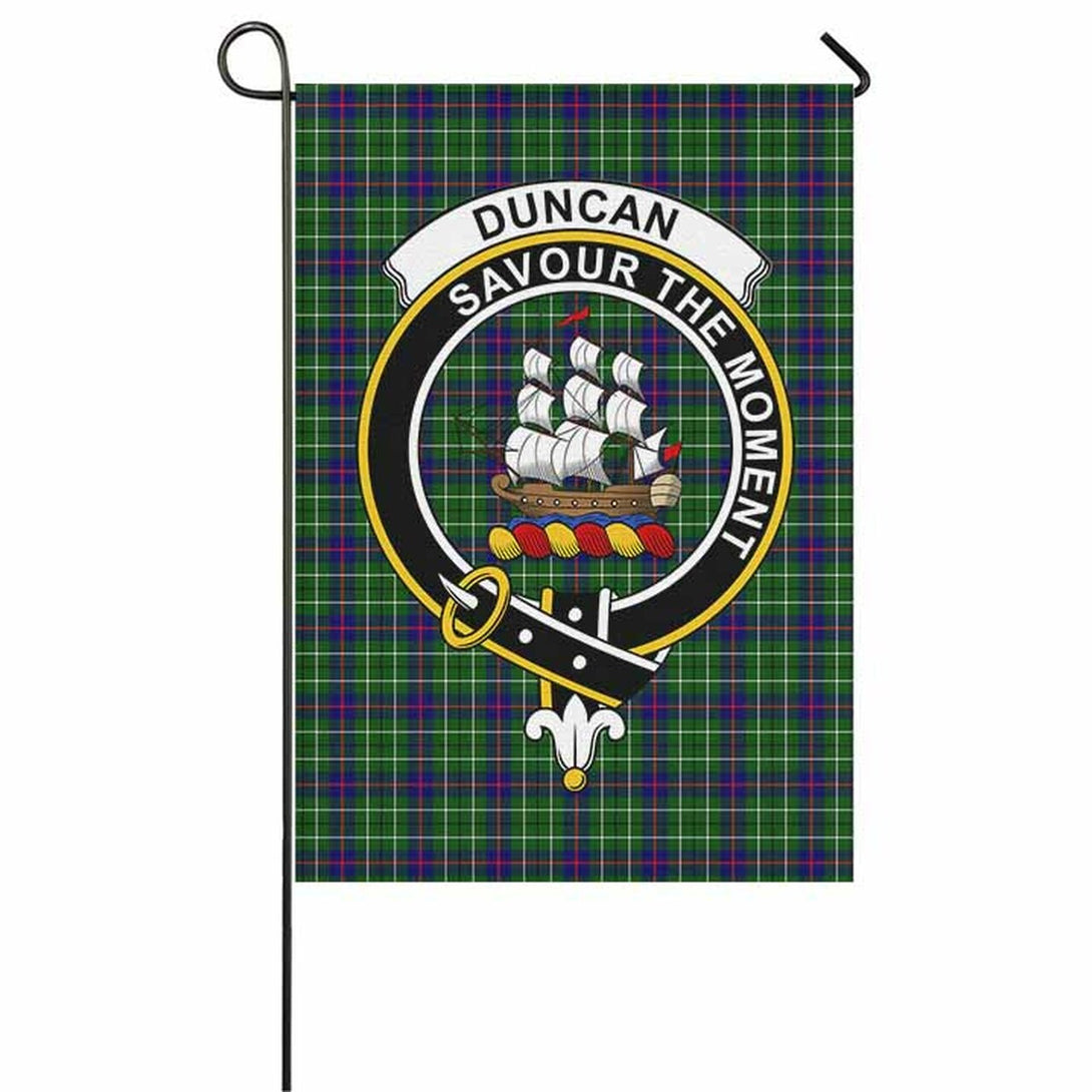 Duncan Tartan Classic Crest Garden Flag