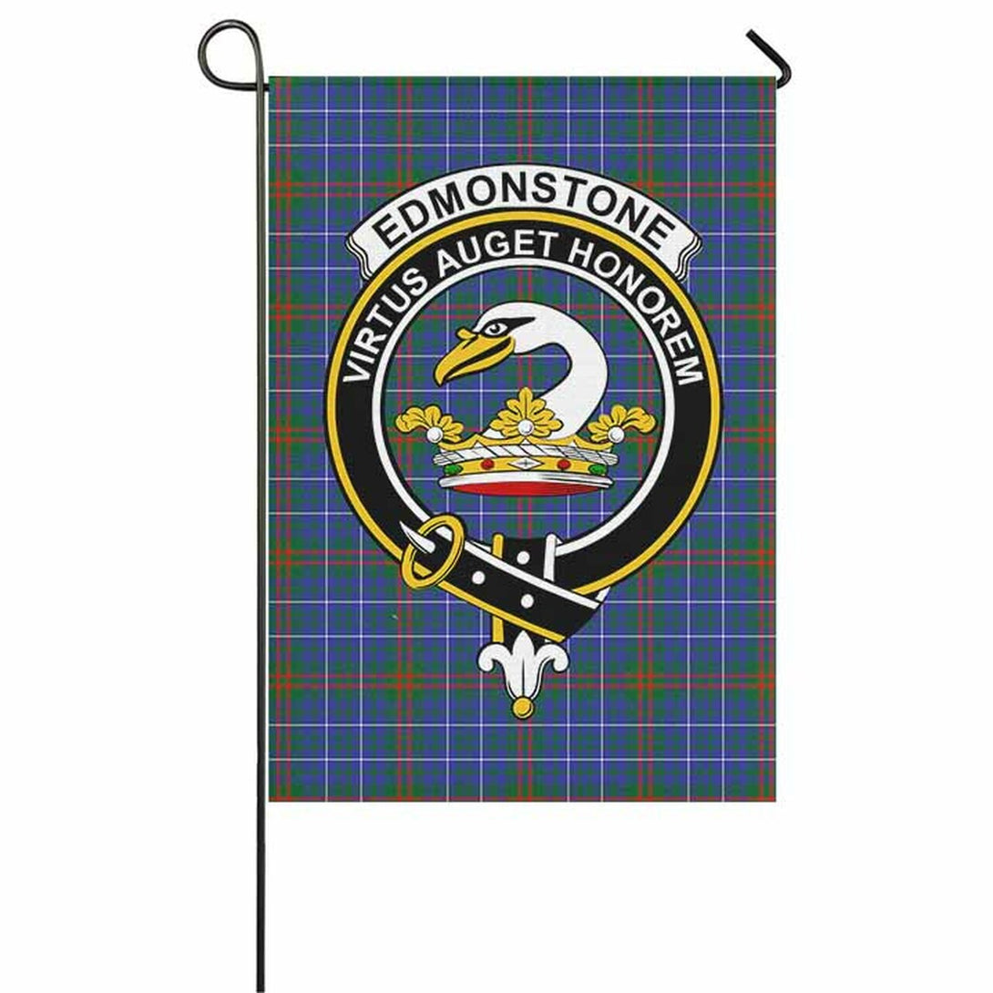 Edmonstone (of Duntreath) Tartan Classic Crest Garden Flag