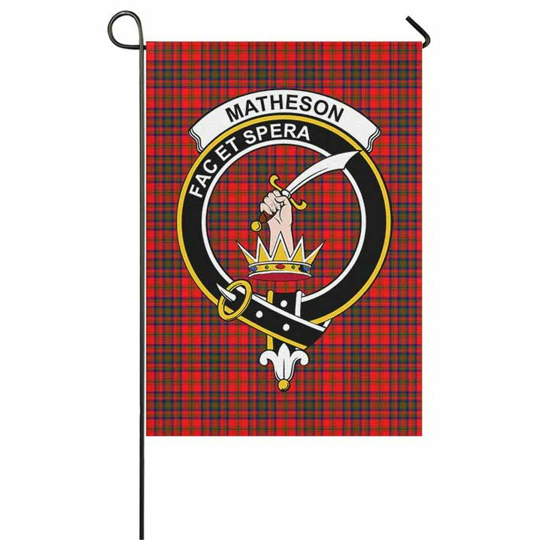 Matheson Tartan Classic Crest Garden Flag