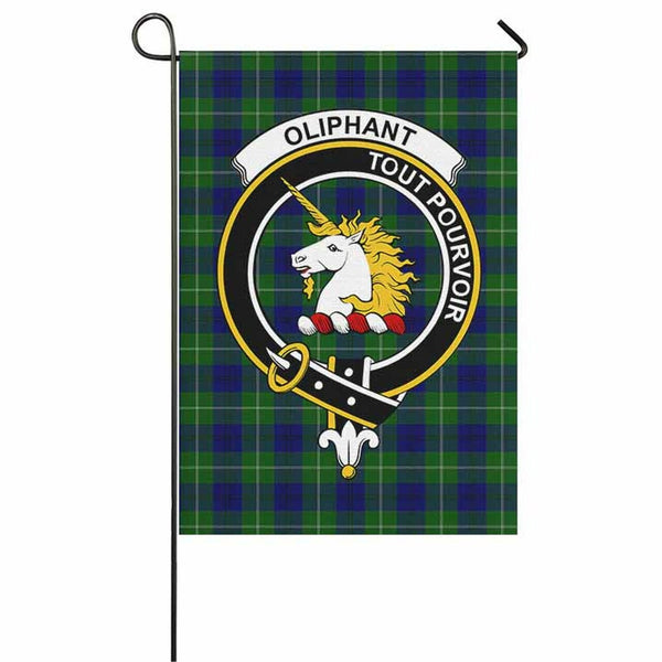 Oliphant Tartan Classic Crest Garden Flag