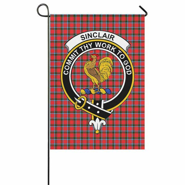 Sinclair Tartan Classic Crest Garden Flag