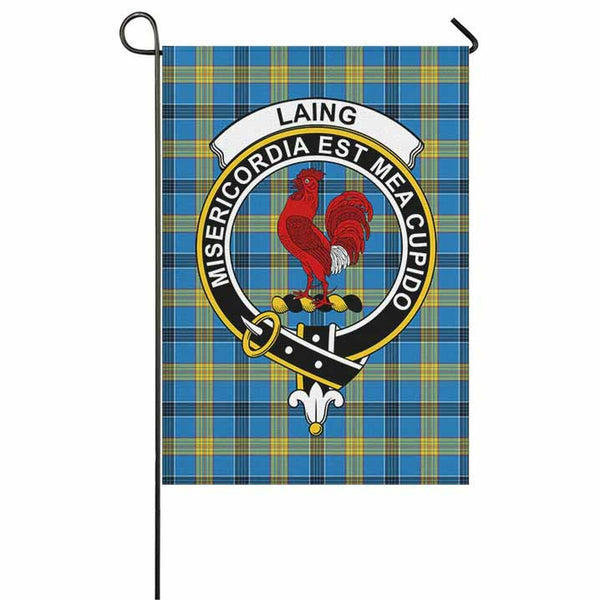 Laing Tartan Classic Crest Garden Flag