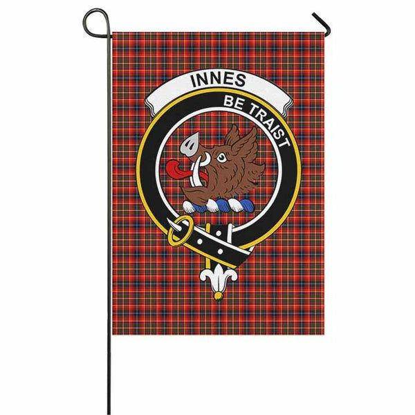 Innes Tartan Classic Crest Garden Flag