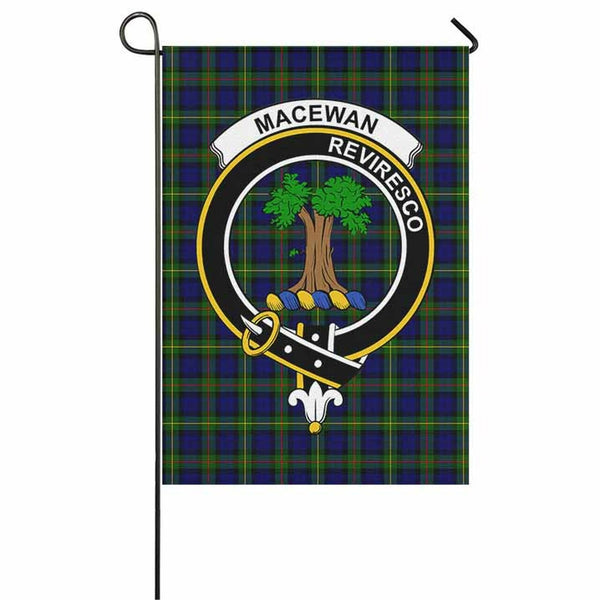 MacEwen Tartan Classic Crest Garden Flag