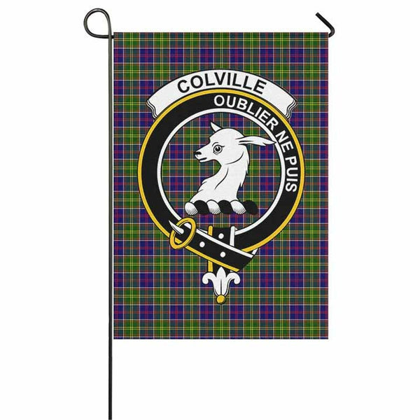 Colville Tartan Classic Crest Garden Flag