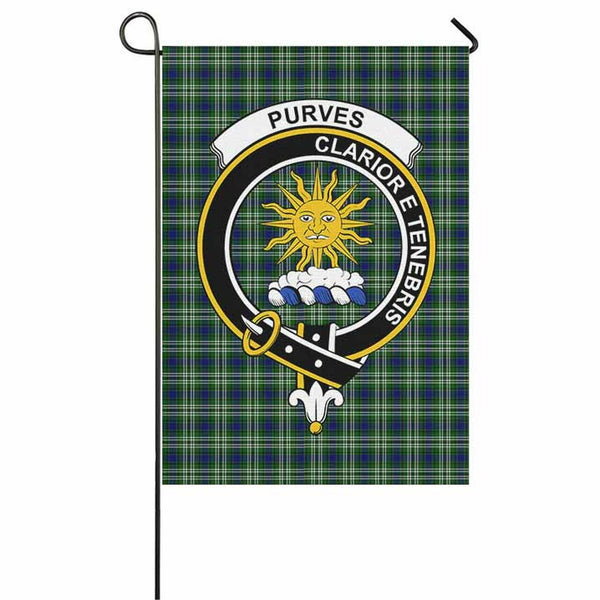 Purves Tartan Classic Crest Garden Flag