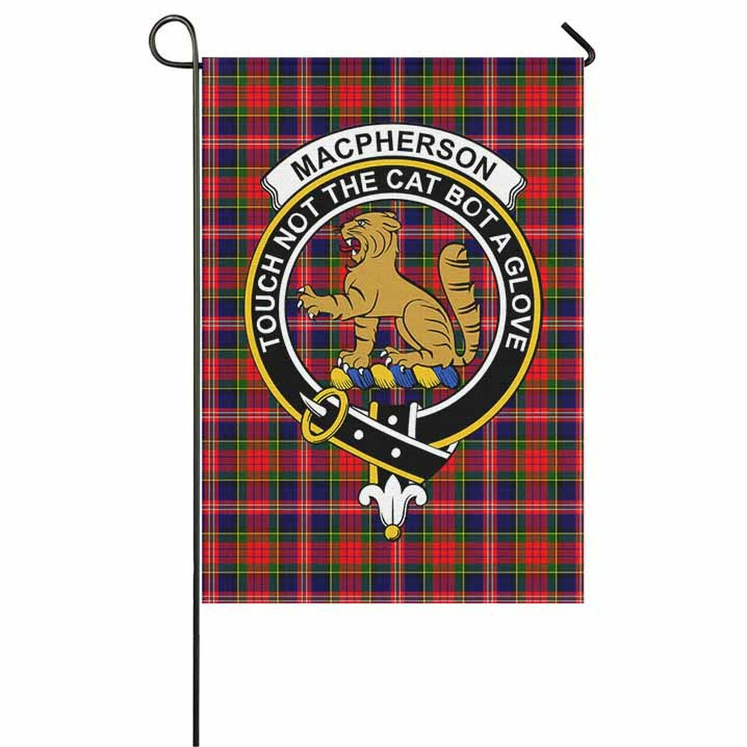 MacPherson Tartan Classic Crest Garden Flag