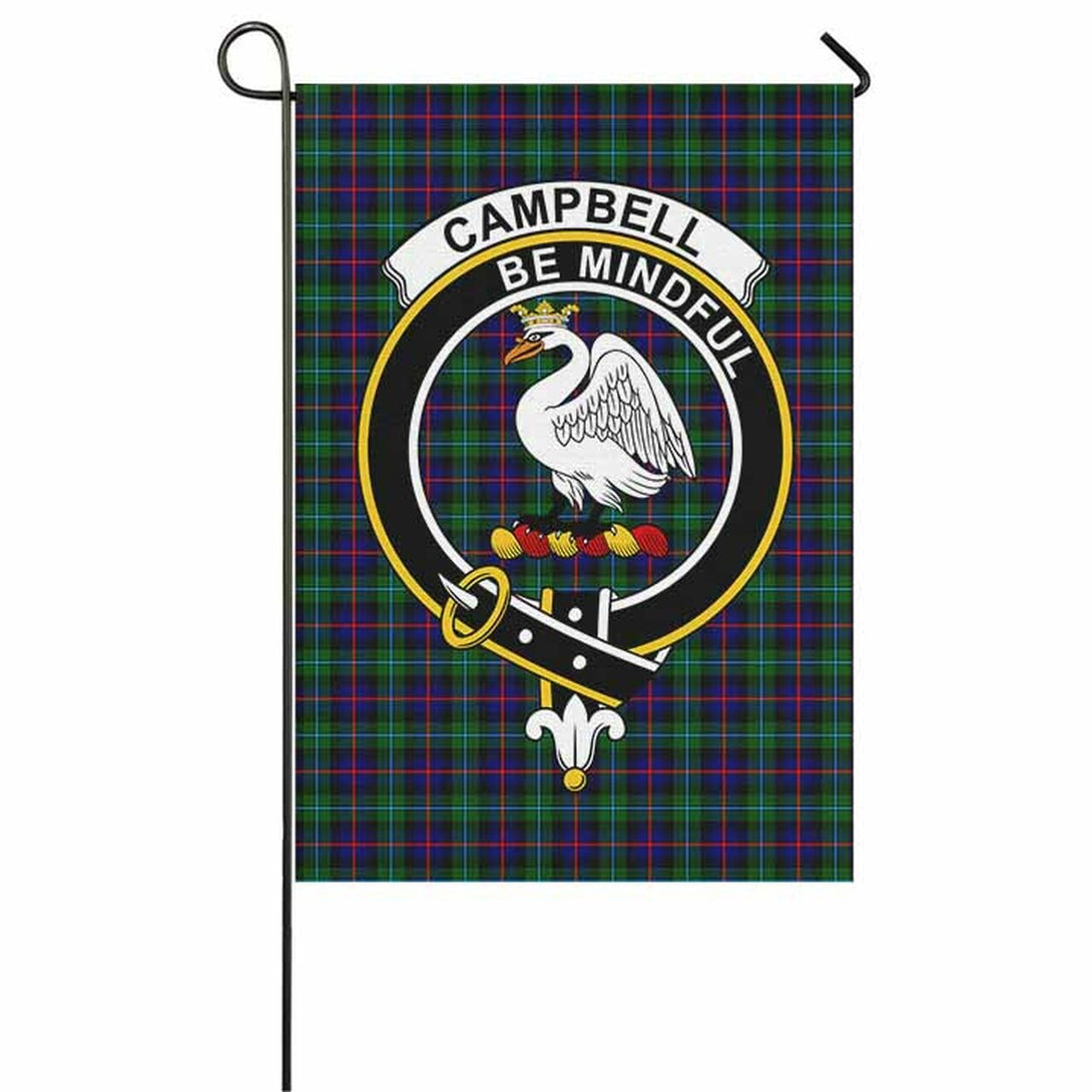 Campbell Tartan Classic Crest Garden Flag