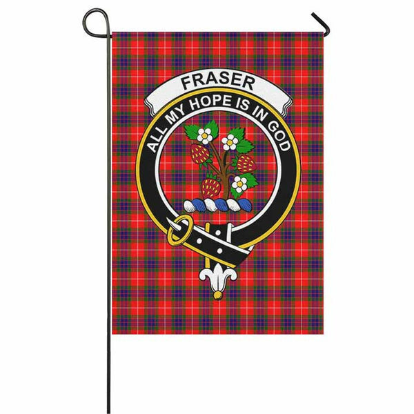 Fraser Tartan Classic Crest Garden Flag