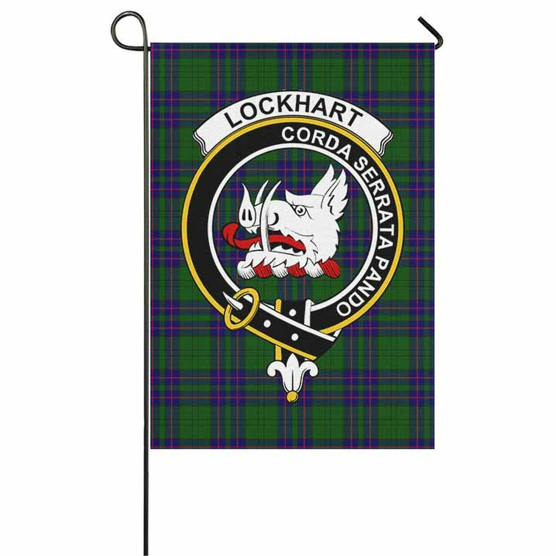 Lockhart Tartan Classic Crest Garden Flag