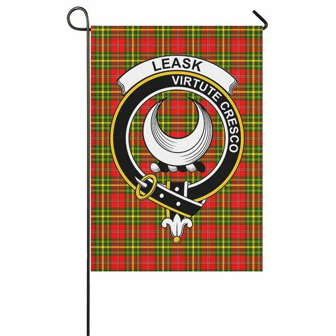 Leask Tartan Classic Crest Garden Flag