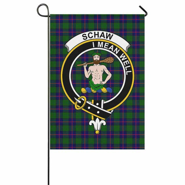 Schaw (of Sauchie) Tartan Classic Crest Garden Flag