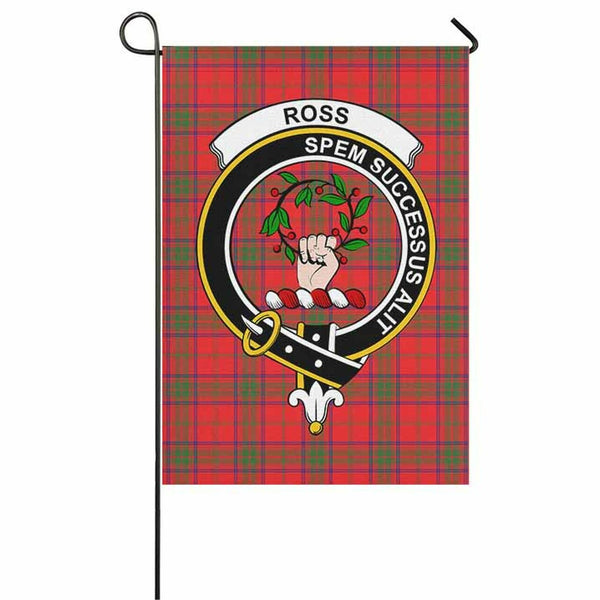 Ross Tartan Classic Crest Garden Flag