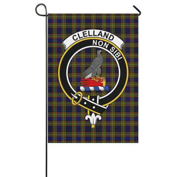 Clelland Tartan Classic Crest Garden Flag