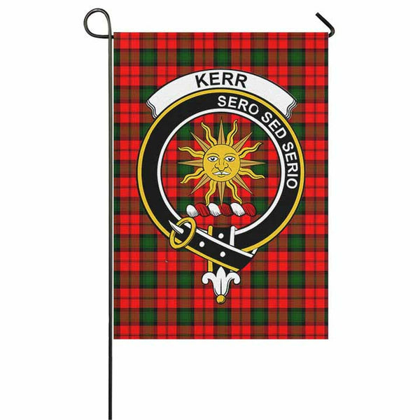 Kerr Tartan Classic Crest Garden Flag