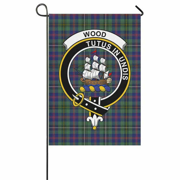 Wood Tartan Classic Crest Garden Flag