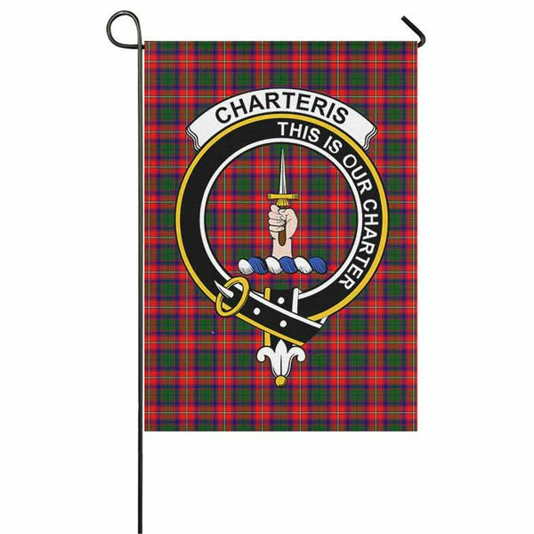 Charteris (Earl of Wemyss) Tartan Classic Crest Garden Flag