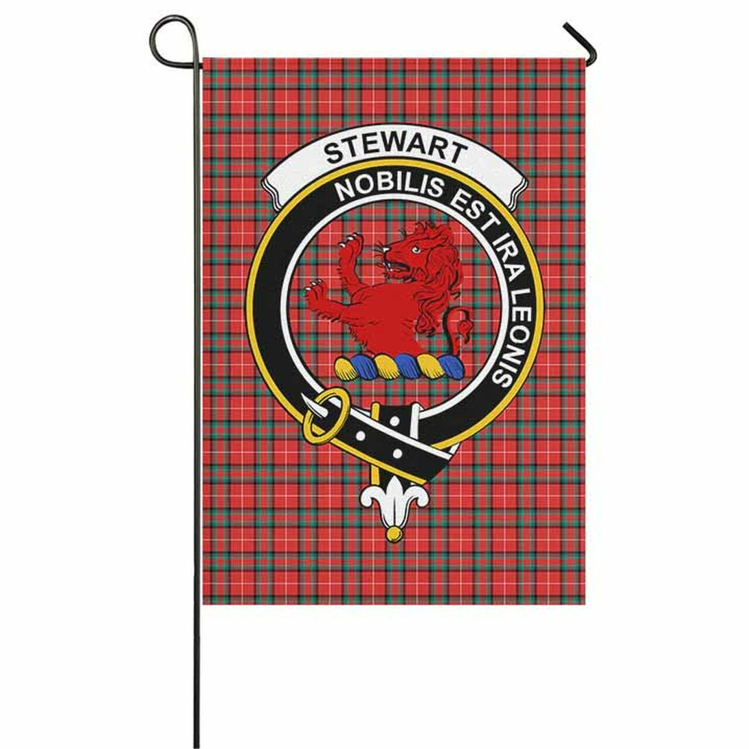 Stewart (Stuart) of Bute Tartan Classic Crest Garden Flag