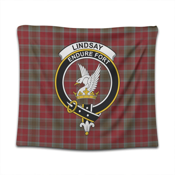 Lindsay Weathered Tartan Classic Crest Tapestry