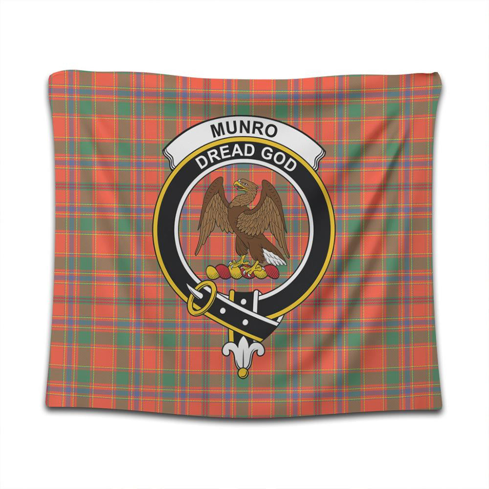 Munro Ancient Tartan Classic Crest Tapestry