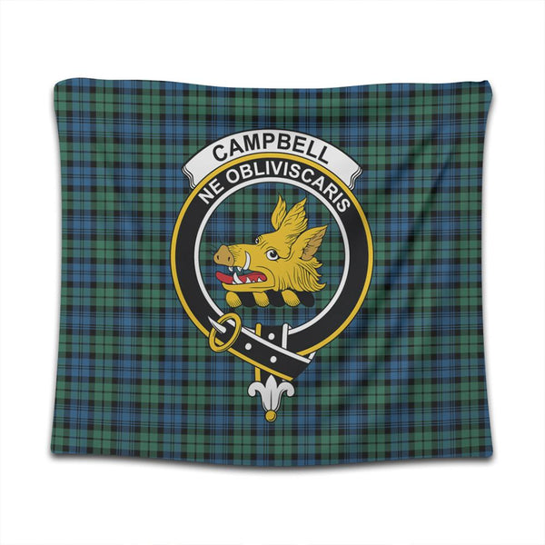 Campbell Ancient 02 Tartan Classic Crest Tapestry