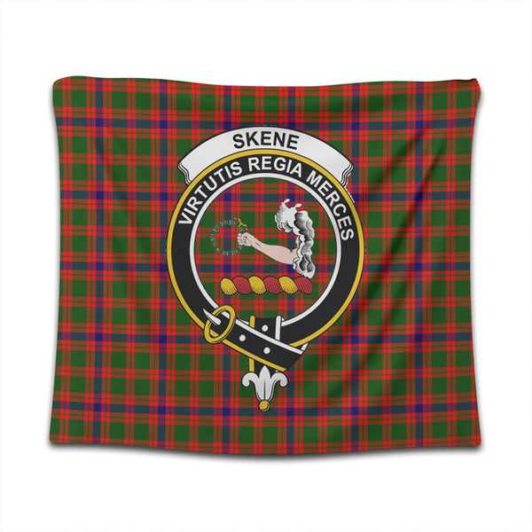 Skene Modern Tartan Classic Crest Tapestry