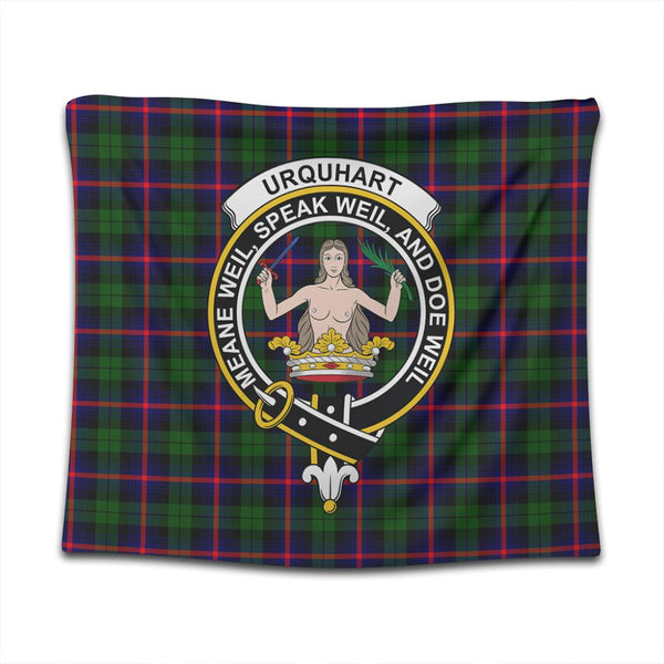 Urquhart Modern Tartan Classic Crest Tapestry