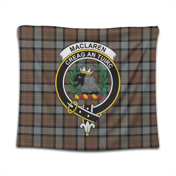 MacLaren Weathered Tartan Classic Crest Tapestry