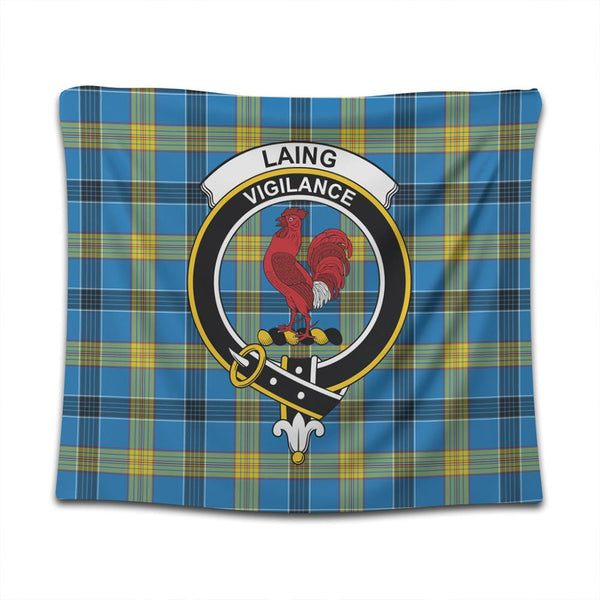 Laing Tartan Classic Crest Tapestry