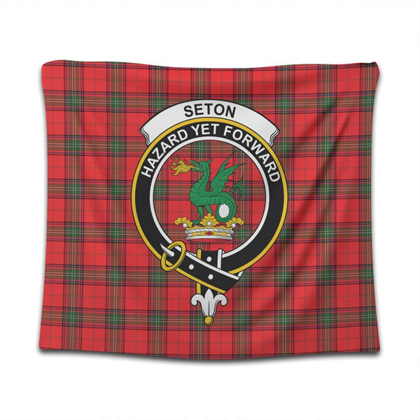 Seton Modern Tartan Classic Crest Tapestry