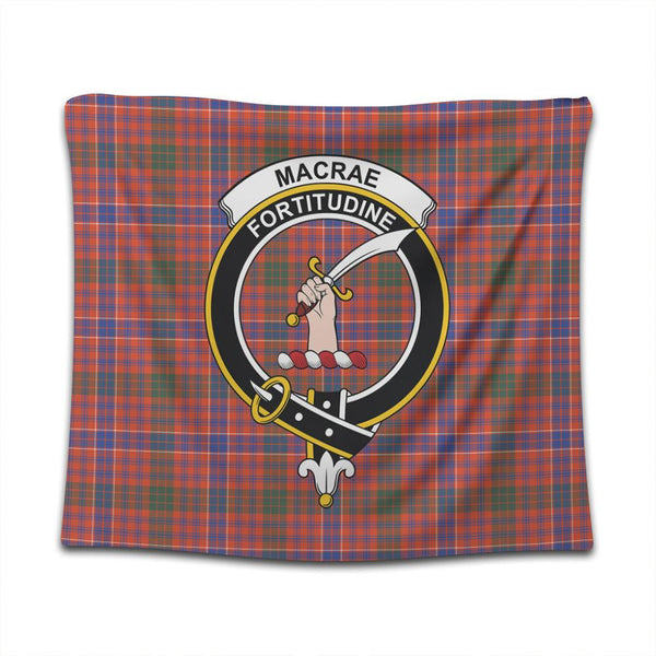 MacRae Ancient Tartan Classic Crest Tapestry