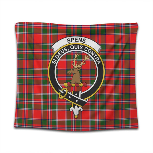 Spens Modern Tartan Classic Crest Tapestry