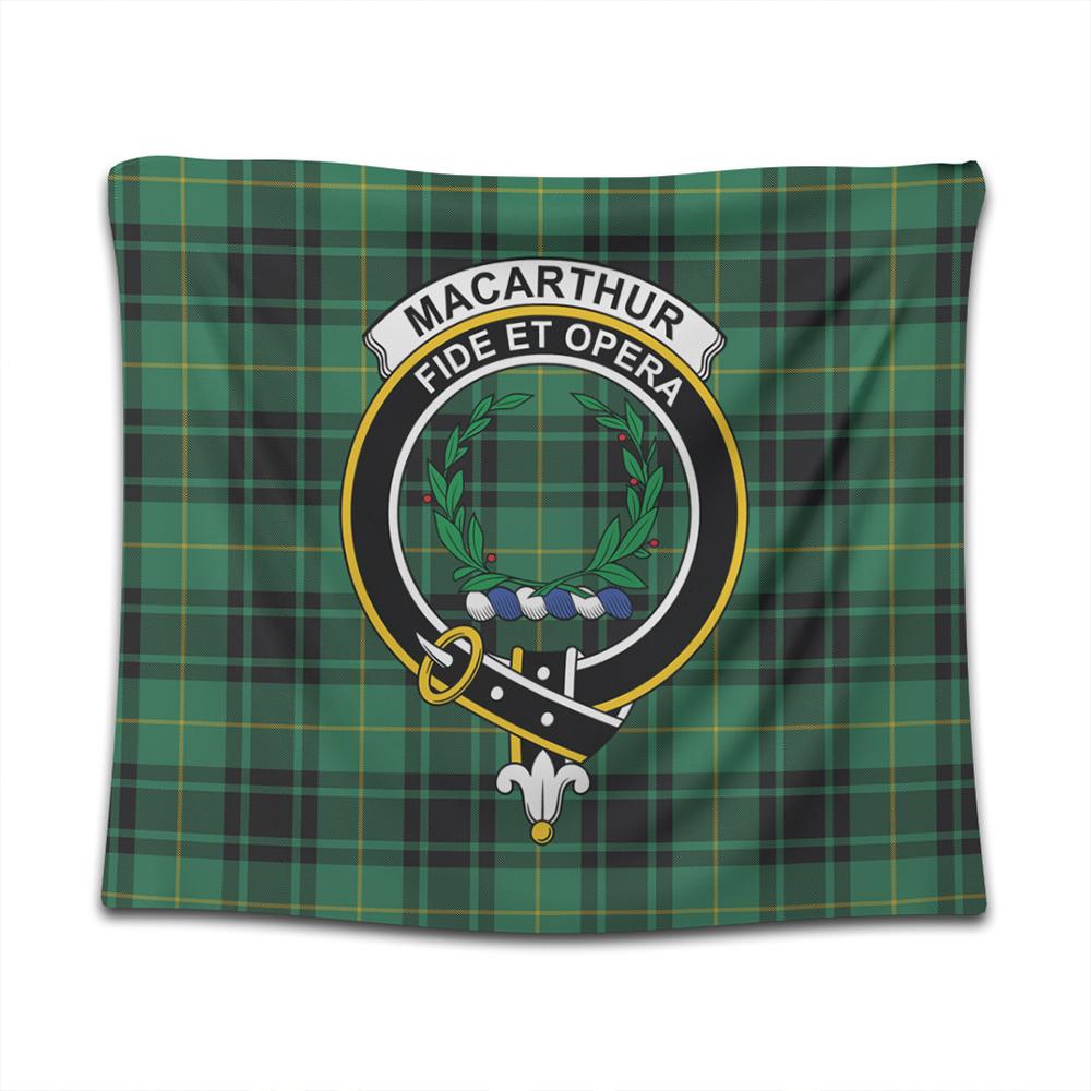 MacArthur Ancient Tartan Classic Crest Tapestry